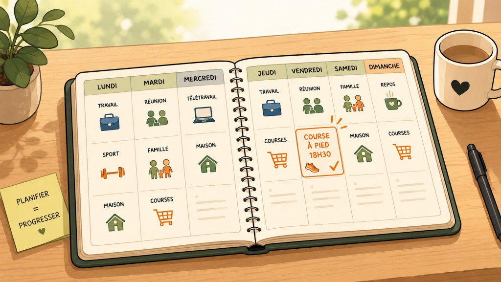 planifier ses séances de course à pied dans son agenda